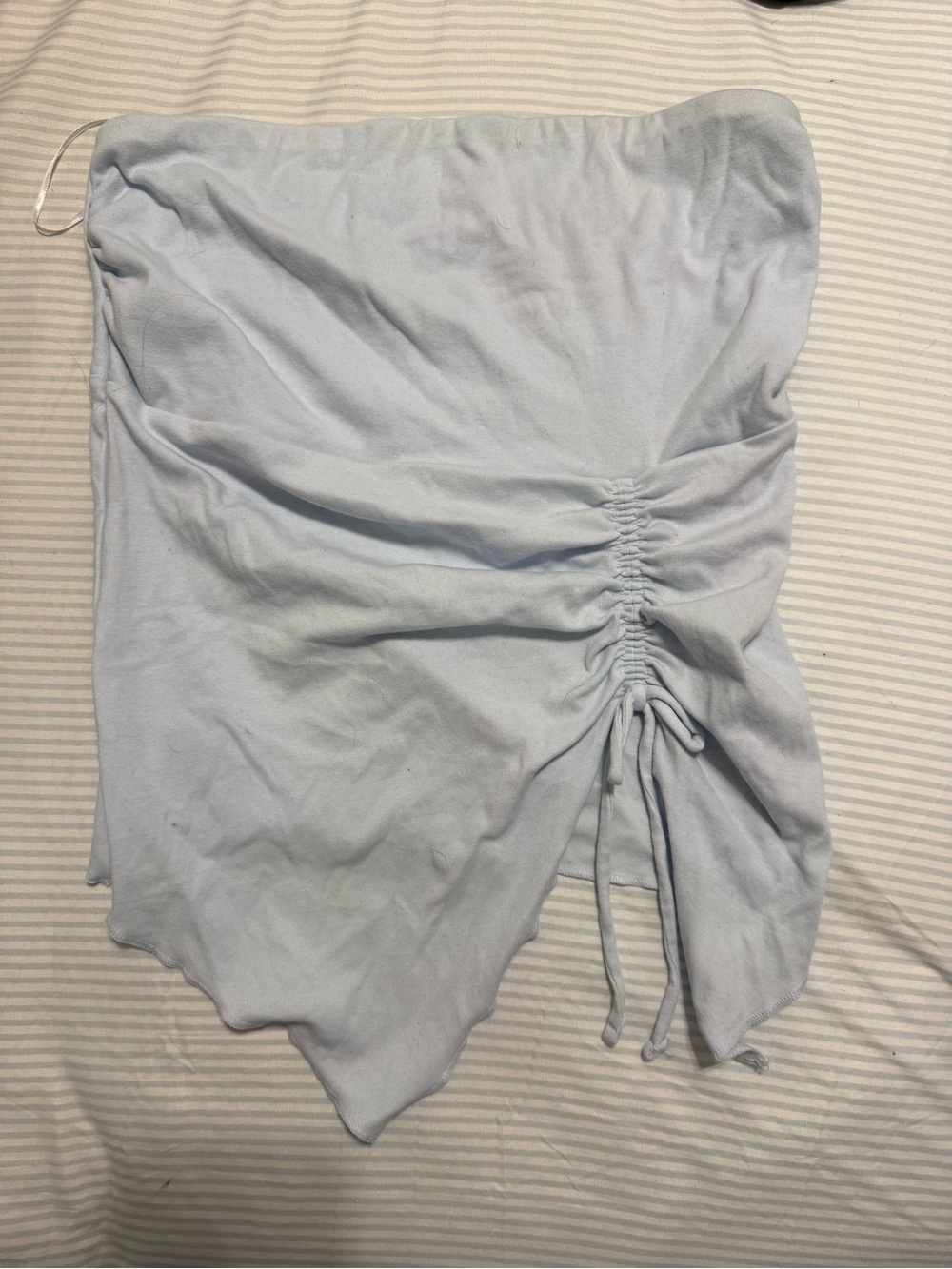 wild fable Pale Blue Ruched One-Shoulder Tank Top
